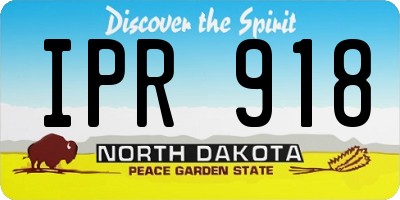 ND license plate IPR918