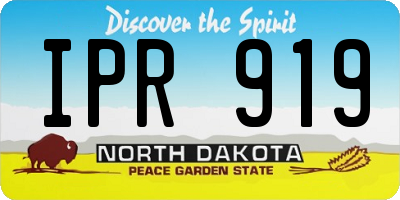 ND license plate IPR919