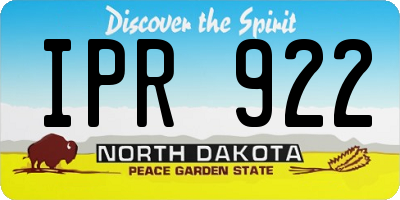 ND license plate IPR922