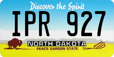 ND license plate IPR927