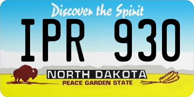 ND license plate IPR930