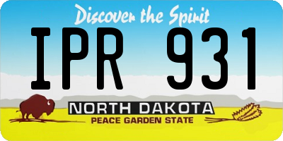 ND license plate IPR931