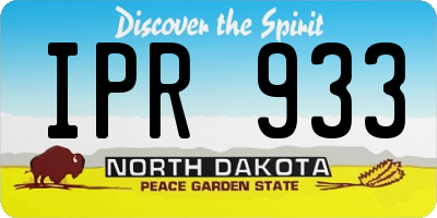 ND license plate IPR933