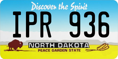 ND license plate IPR936