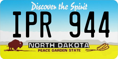 ND license plate IPR944
