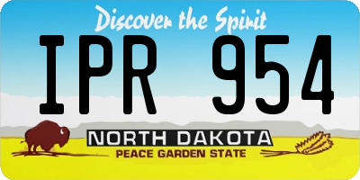 ND license plate IPR954