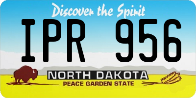 ND license plate IPR956