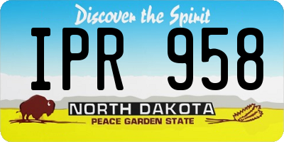 ND license plate IPR958