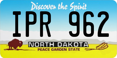 ND license plate IPR962