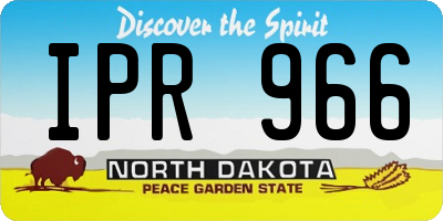 ND license plate IPR966