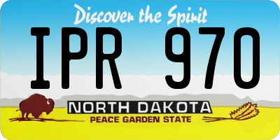 ND license plate IPR970