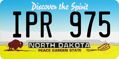 ND license plate IPR975