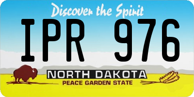 ND license plate IPR976