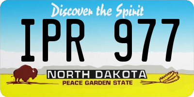 ND license plate IPR977