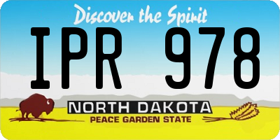 ND license plate IPR978