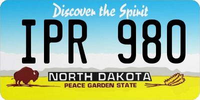 ND license plate IPR980