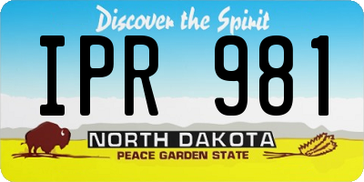 ND license plate IPR981