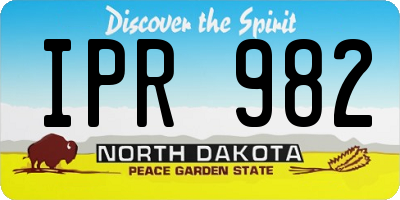 ND license plate IPR982