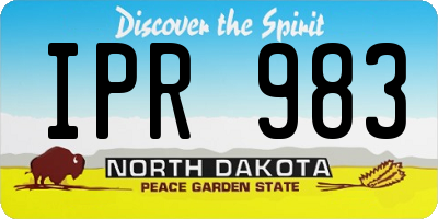 ND license plate IPR983