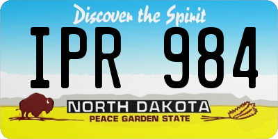 ND license plate IPR984