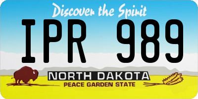 ND license plate IPR989