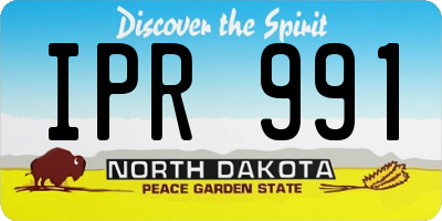 ND license plate IPR991