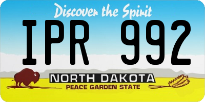 ND license plate IPR992
