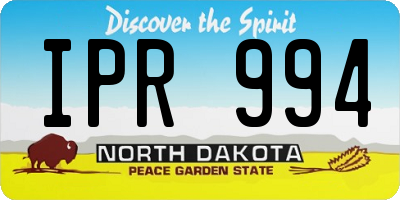 ND license plate IPR994