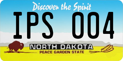 ND license plate IPS004