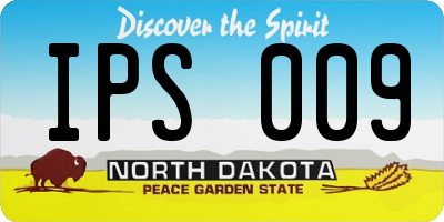 ND license plate IPS009