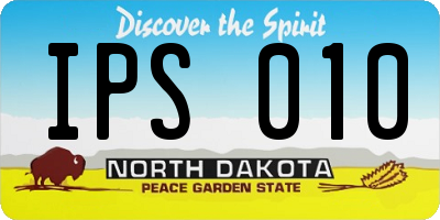 ND license plate IPS010