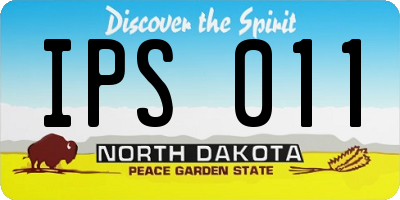 ND license plate IPS011