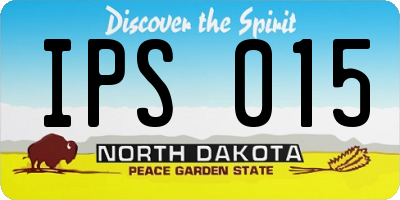 ND license plate IPS015