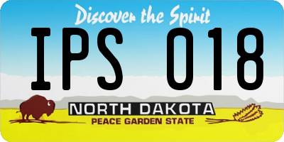 ND license plate IPS018
