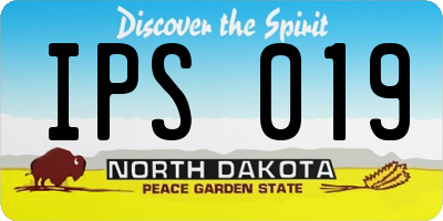 ND license plate IPS019