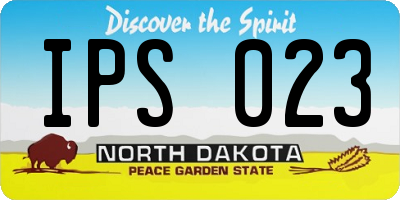 ND license plate IPS023