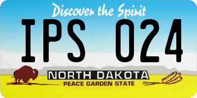 ND license plate IPS024