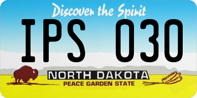 ND license plate IPS030