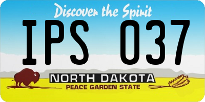 ND license plate IPS037