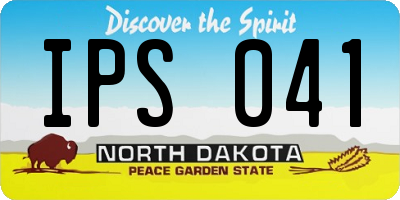 ND license plate IPS041