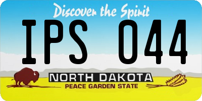ND license plate IPS044