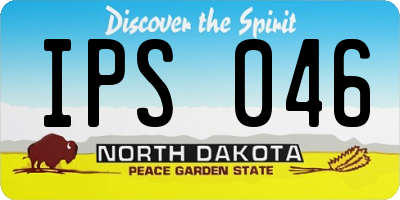ND license plate IPS046