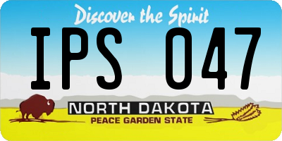 ND license plate IPS047