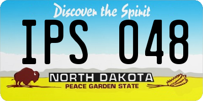 ND license plate IPS048