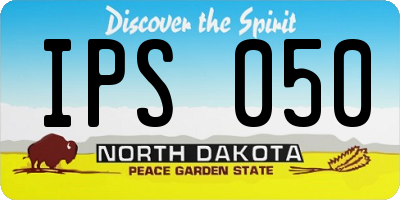 ND license plate IPS050