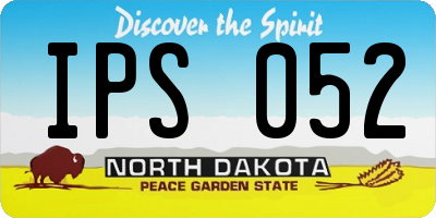 ND license plate IPS052