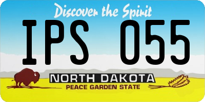 ND license plate IPS055