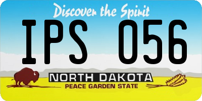ND license plate IPS056