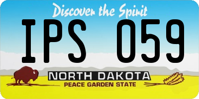 ND license plate IPS059