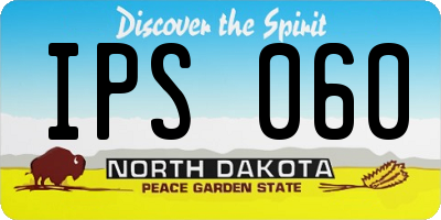 ND license plate IPS060